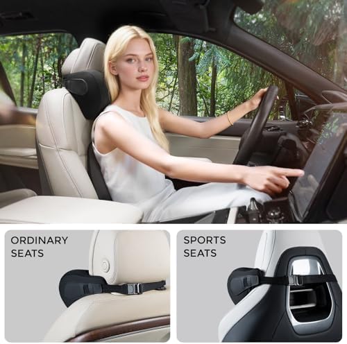 BEBAS Ergonomic Car Headrest Pillow, Memory Foam Neck Support - Image 5