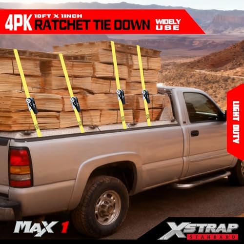 XSTRAP STANDARD 4-PK Ratchet Tie Down Straps - Image 2