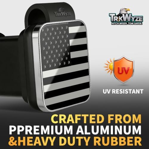 Hitch Cover, Aluminum American Flag, CAR WASH Safe, UV Resistant - Image 3