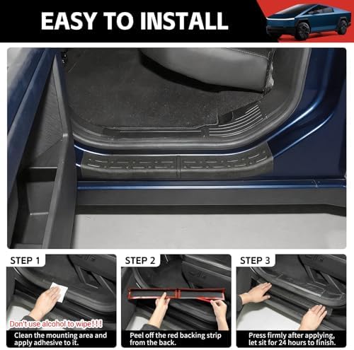 Door Sill Guards Kit Fit for 2023-2026 Tesla Cybertruck Accessories Entry Guard - Image 5