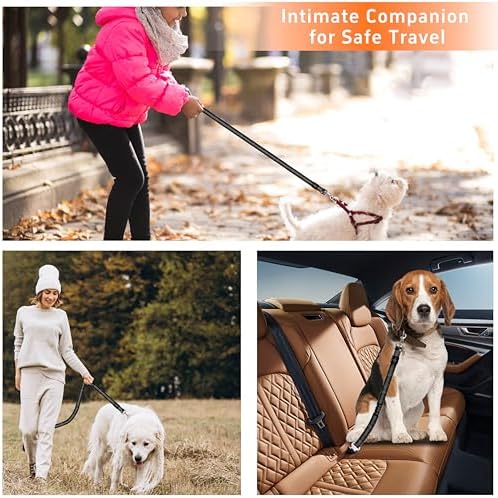 Seyezo Dog Car Seat Belt for Car, 2 Piece Set Retractable Dog Car Harness - Image 7