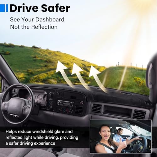 Dash Cover Mat Compatible with Dodge RAM 1500/2500/3500 1994-1997 - Image 5