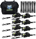 Retractable Ratchet Straps, 1 Inch x 12 Feet Heavy Duty Tie Downs, 1760lb Break by Umiro