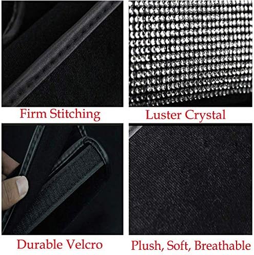 2 Pcs Bling Bling Seat Belt Shoulder Pads Luster Crystal - Image 3