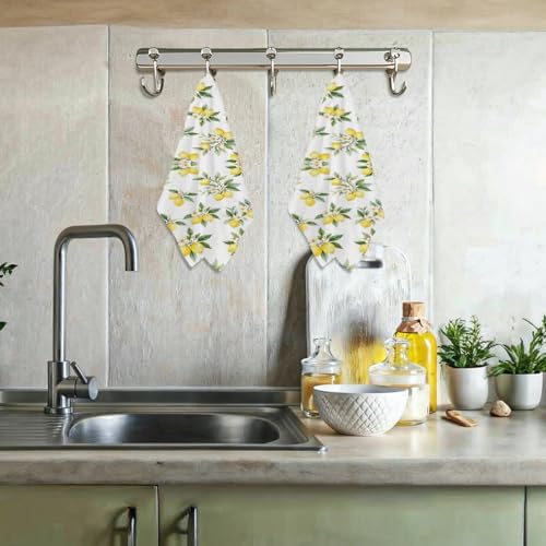 2 Pcs Flower Lemon Kitchen Towels Tea Towel - Image 6