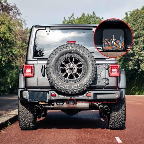 2 Inch Colorful Wild Floral Trailer Hitch Cover Rubber Receiver Tube Plug Cap - Image 6