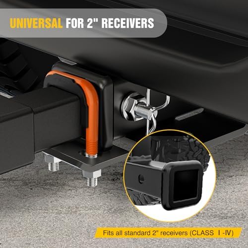 Nilight Trailer Hitch Tightener Anti-Rattle Orange U-Bolt - Image 6