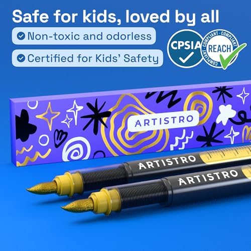 ARTISTRO Gold Acrylic Paint Markers - Image 6