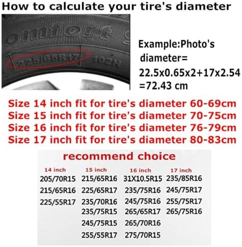 16 Inch Black Leopard Print PVC Leather Spare Tire Cover - Image 6