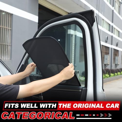 Window Shade Compatible with Toyot@ Tundra 2022-2025, Breathable Mesh Side - Image 4