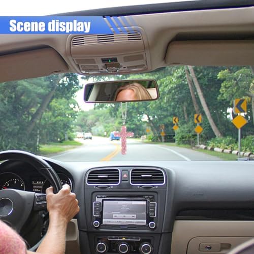 ZIMISI Bling Cross Car Hanging Ornament - Image 6