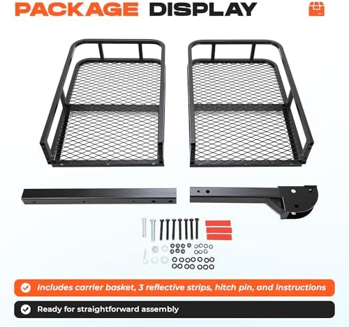 ALMULOO Folding Hitch Cargo Carrier 61.5"x19.5"x5.5" 550LBS - Image 7