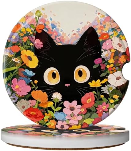 2 Pack Car Coasters for Cup Holders, Cute Car Accessories Interior by YeeCASE