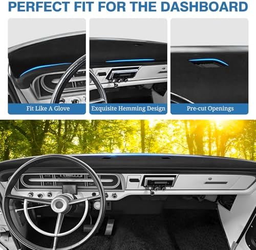 FIILINES Dash Cover for 1967-1972 Ford F100 F250 F350 Pickup Truck Interior - Image 4