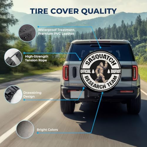 GENANY Forest Creature Art Thick PVC Leather Spare Tire Cover Size 17 - Image 4
