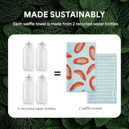 RECYCO Waffle Kitchen Towel Set of 2 - Image 6