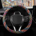 SEG Direct Boho Steering Wheel Cover, Baja Blanket Cloth, Coarse Flax by SEGDirect