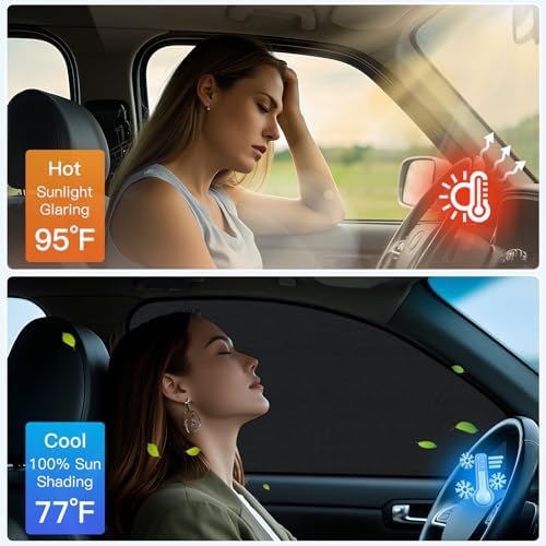 ZATOOTO Car Window Shades for Front Side Window Sun Shade for Privacy - Image 3
