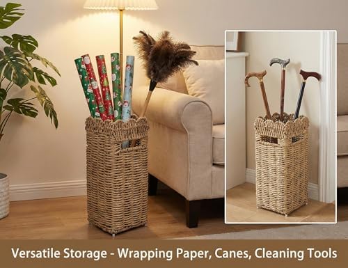 AceList Woven Umbrella Stand for Entryway, PE Rattan - Image 4