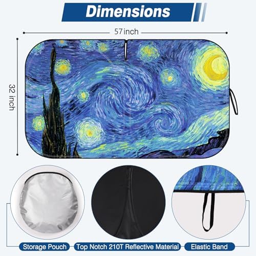 Car Windshield Sun Shade Reflective UV Foldable Front Sunshade - Image 2
