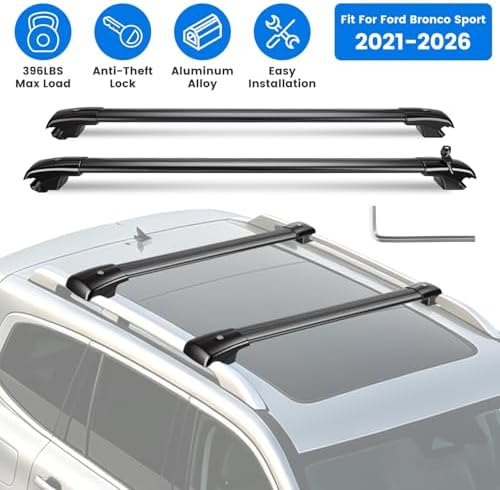 Roof Rack Cross Bars Fit for Ford Bronco Sport 2021-2026 On-Road Off-Road - Image 2