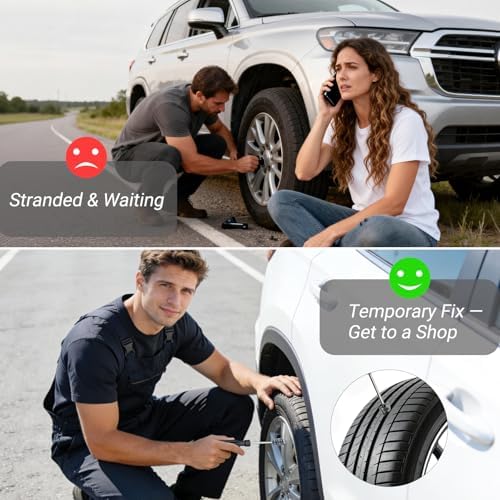 100PCS Tire Repair Rubber Nail Kit, Premium Spiral Screw-in Tire Plugs - Image 5
