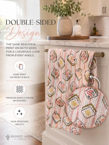 Desert Aqua|| 2 Pack Kitchen Towel || Ultra Absorbent || Double Sided || Quick - Image 4