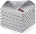 Homaxy 100% Cotton Waffle Weave Dish Cloths, 6 Pack, Light Grey by Homaxy