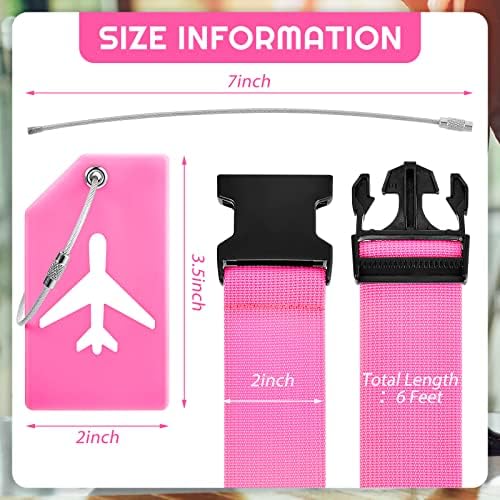 Weewooday 8 Pcs Luggage Straps Suitcase Tags Set - Image 2