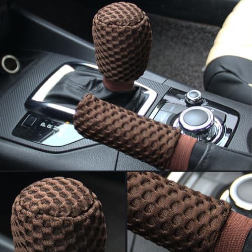 AUCELI 2 Pack Car Gear Shift Knob Cover & Handbrake Cover, Automotive Anti-Slip - Image 5