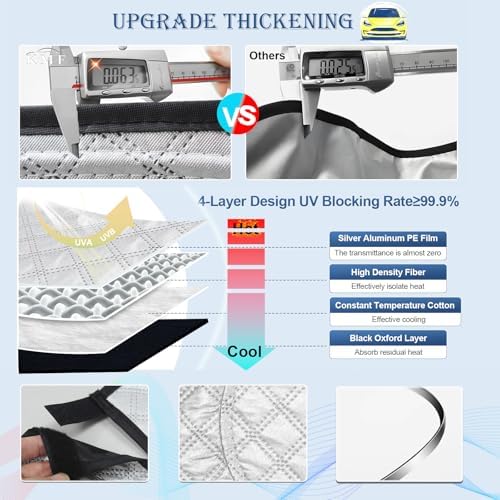 KMF 6pcs Thicken Full Window Sun Shades - Image 5