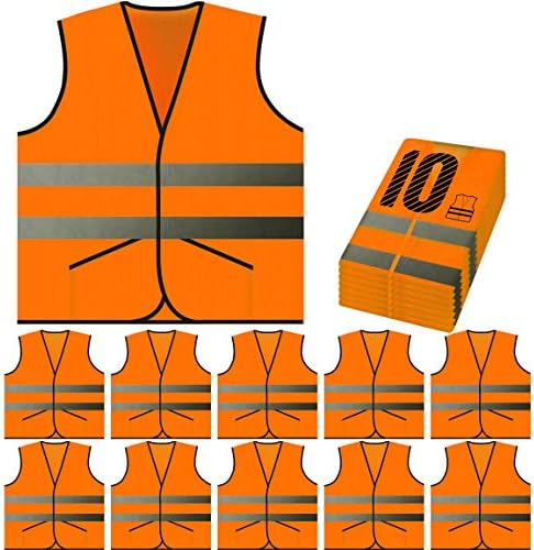 PeerBasics Pocket Safety Vest Bulk Pack Reflective High Visibility Men Women by PeerBasics
