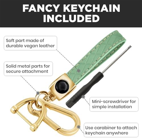 Lucrum Compatible with Hyundai Key Fob Cover & Keychain - Image 4