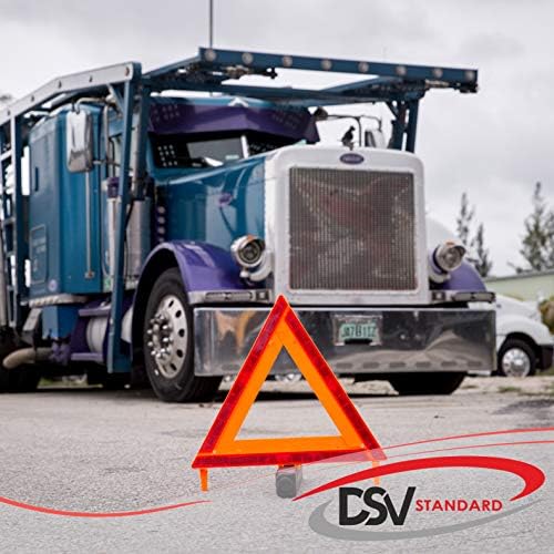 DSV Standard Warning Triangles, Safety Triangles DOT Approved, 3 Pack, - Image 2