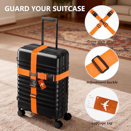 BILIONE Cross Luggage Straps and Luggage Tags Set - Image 2