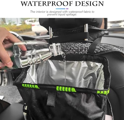 Fekey&JF 3L Hanging Car Trash Can, Foldable Oxford Bag - Image 5