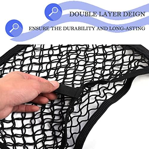 2 Pack Small Cargo Net Pocket Storage Mesh Net Elastic Automotive Cargo Nets - Image 6