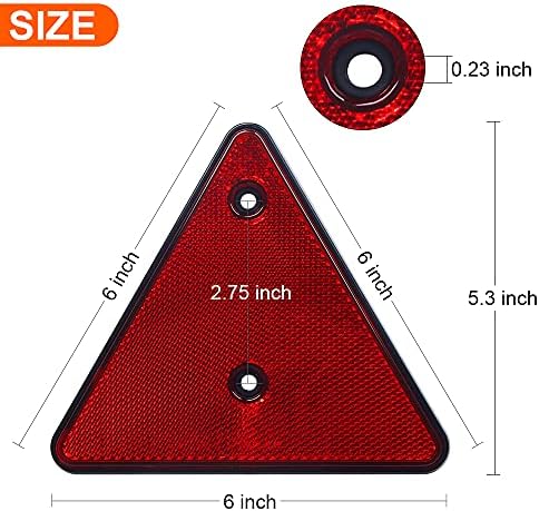 Enjoyist 4-Pack Safety Reflector Warning Sign, Slow Moving Vehicle Triangle - Image 2