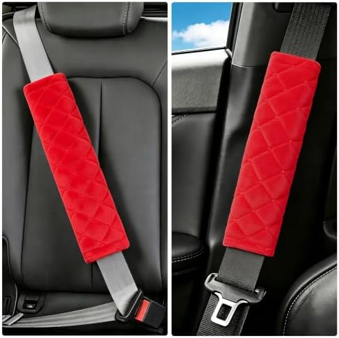 Amooca 2 Pack Seat Belt Covers Soft Shoulder Pad - Image 6