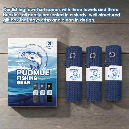 Puomue 3 Pack Microfiber Fishing Towels - Image 3