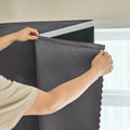 AJAZZ 100% Blackout Self Adhesive Curtains Small Window Short Temporary Black by AJAZZ