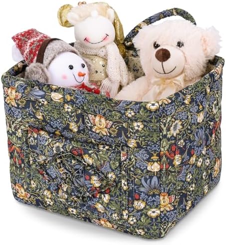Storage Basket Boho Fabric Large Collapsible Floral Laundry Nursery Hamper by Ankick