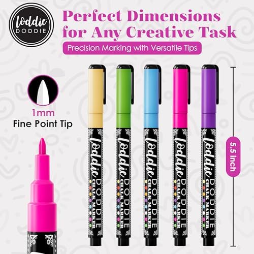 Loddie Doddie Chalk Markers, Fine Tip Chalk Markers, 24 Pack - Image 5