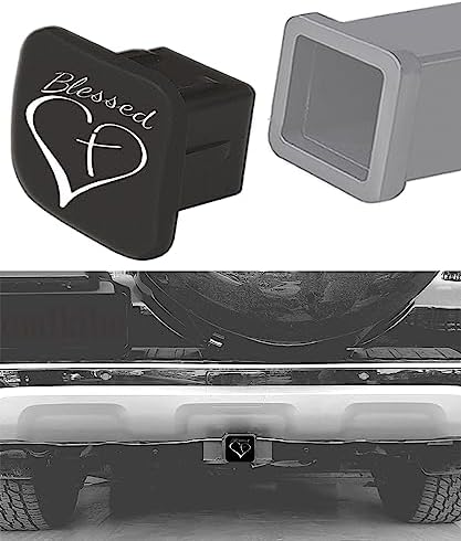 2 Inch Blessed Cross and Heart Christian Trailer Hitch Tube Cover Plug Cap - Image 6