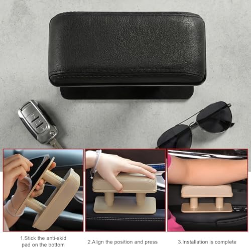 Car Armrest Pad, Ergonomic Adjustable Auto Arm Rest Cushion Elbow Support - Image 3
