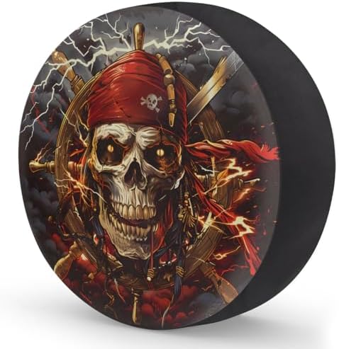 Rv Spare Tire Cover Wheel Pirate Skull Funny Tire Covers Wheel Protectors - Image 2
