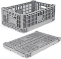 52L Collapsible Crate with Handles, Milk Crates Heavy Duty by Shineyaplus