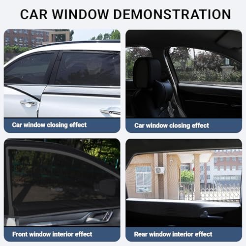 4 PCS Car Window Sun Shade Cover, Breathable Mesh Side Window Sunshades - Image 6