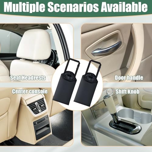 ecocstm 2 PCS Car Trash Bags, Car Accessories Washable Garbage Bag Hanging - Image 7