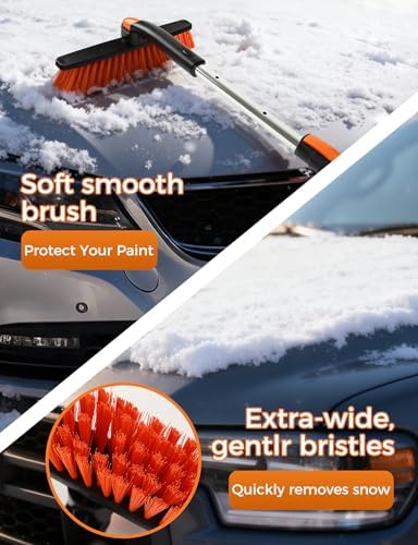 59" Ice Scrapers for Car Windshieldand Extendable Snow Brush - Image 4
